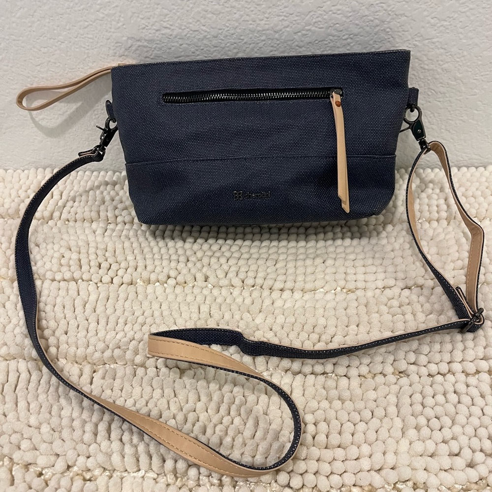 Shepani Blue Hand-painted Bag